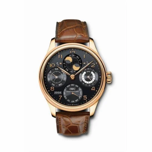 IWC Portuguese Perpetual Calendar 5021 Rose Gold / Black IW5021-19 (5021-19, IW502119)
